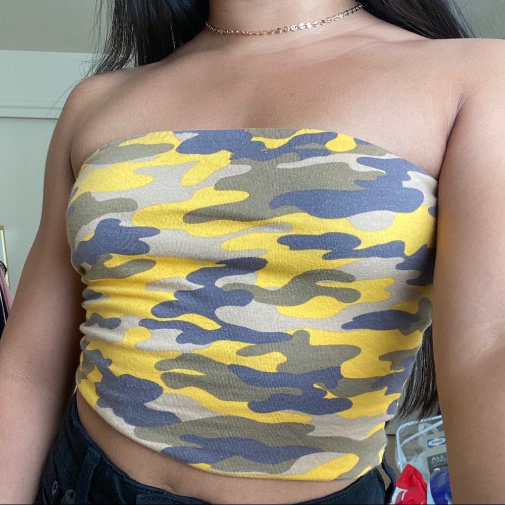 camo tube top
